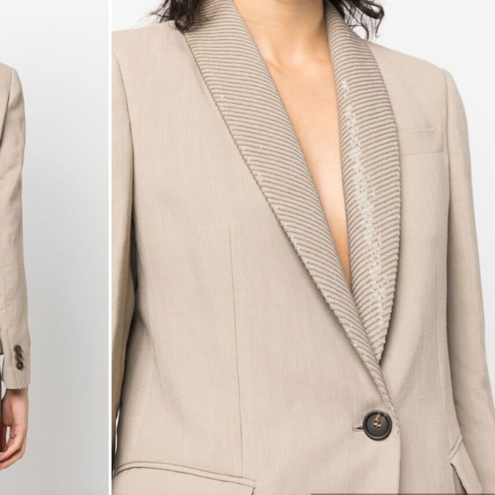 Brunello Cucinelli Sequin Lapel Blazer - Picture 3 of 7